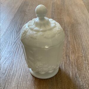 Elegant White Lidded Jar